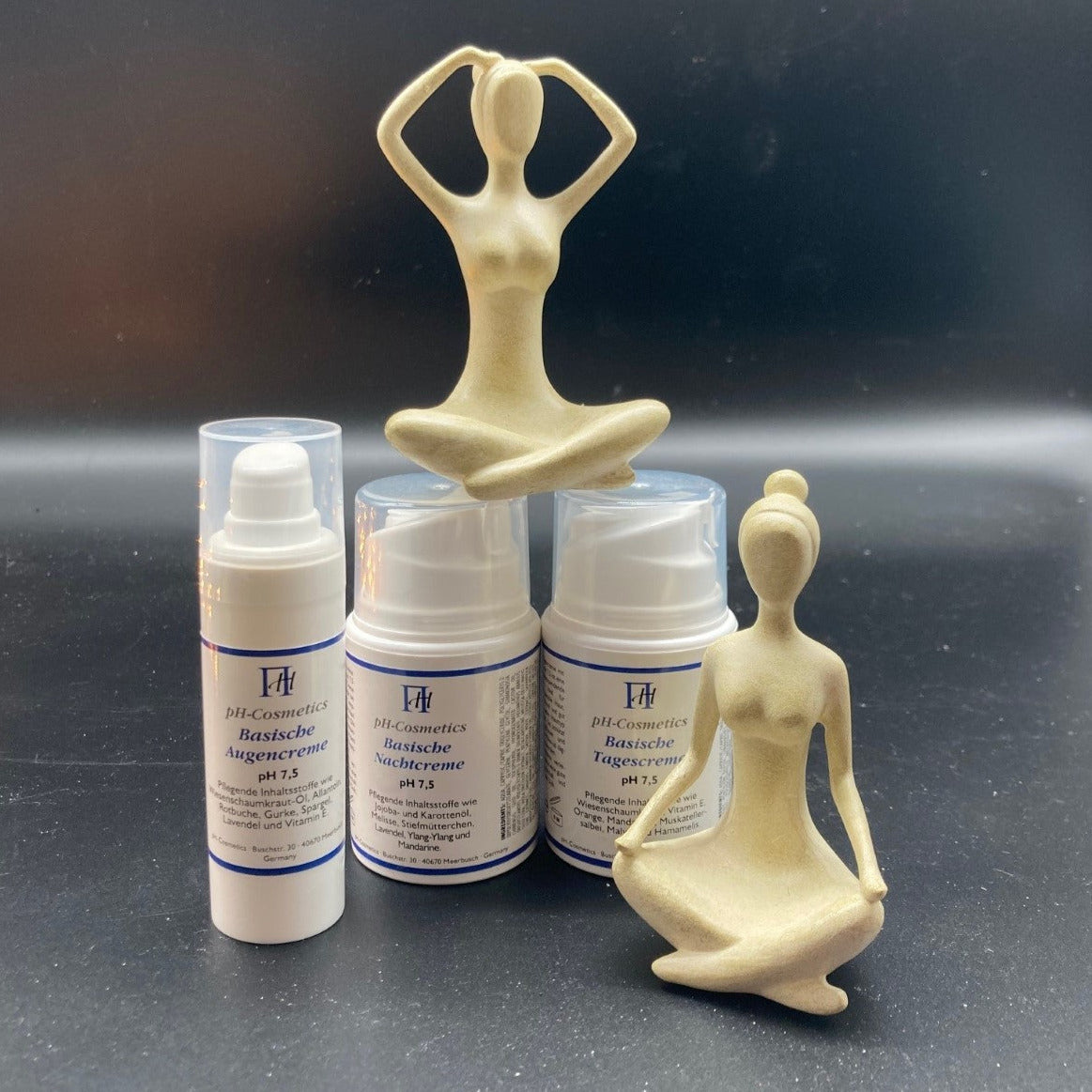 Im Set: ph-Cosmetics Tagescreme, Nachtcreme und Augencreme