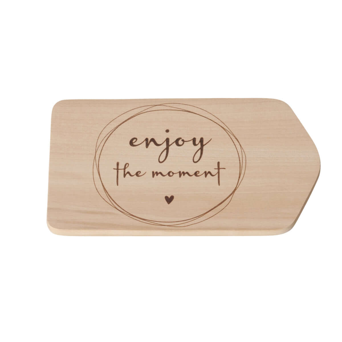 Frühstückbrettchen aus Holz "enjoy the moment"