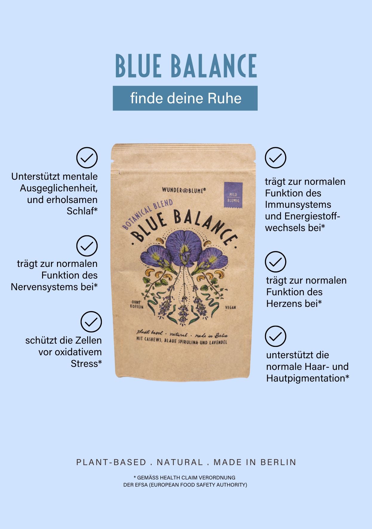 Wunderblume Botanical Latte Blue Balance