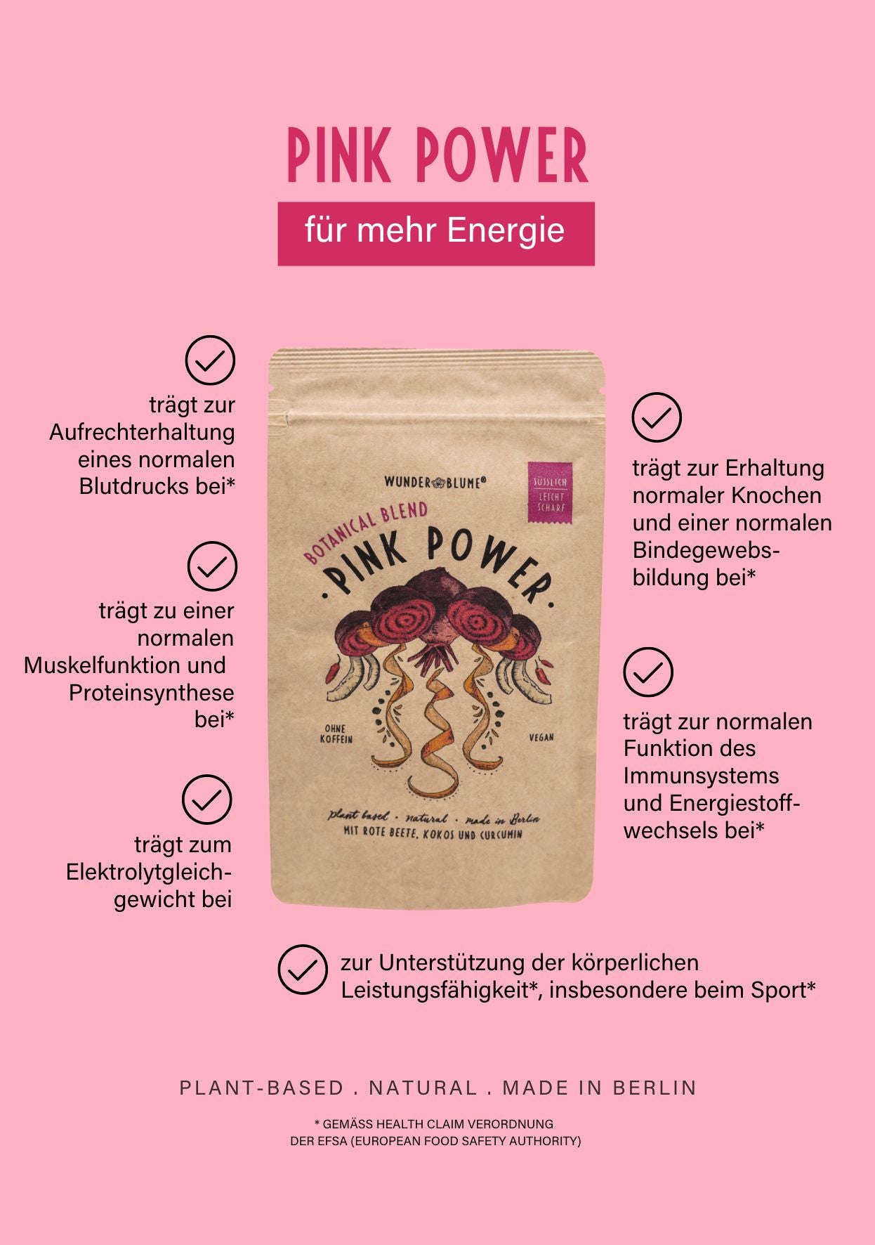 Wunderblume Botanical Latte Pink Power