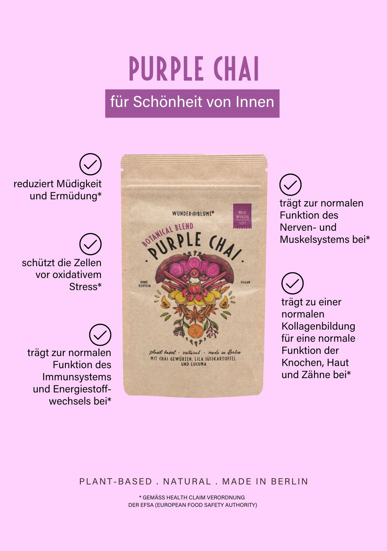Wunderblume Botanical Latte Purple Chai
