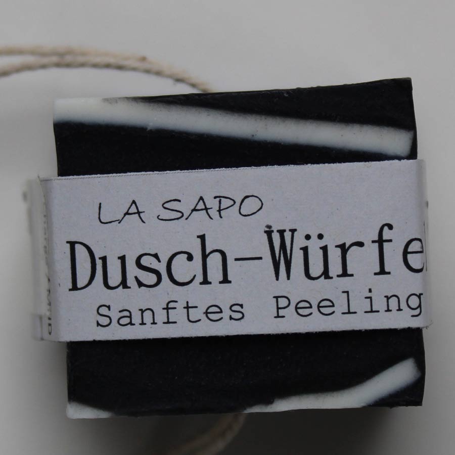 La Sapo Dusch-Würfel Schwarz 45g