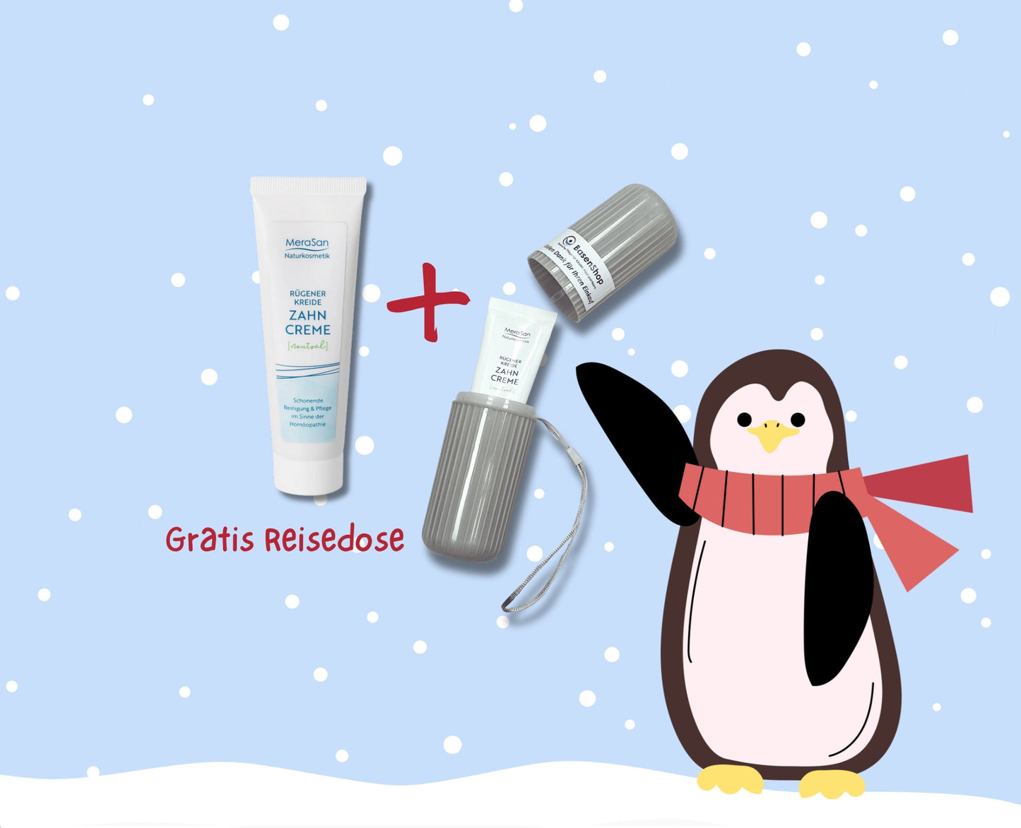 Reisedose gratis Kreidezahnpasta