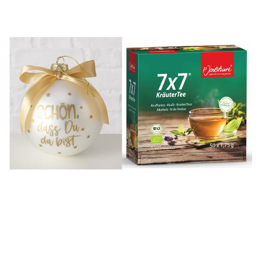 SET: Weihnachtskugel & 7x7 Kräutertee