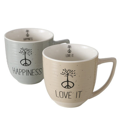 Becher "Happiness" & "Love it"