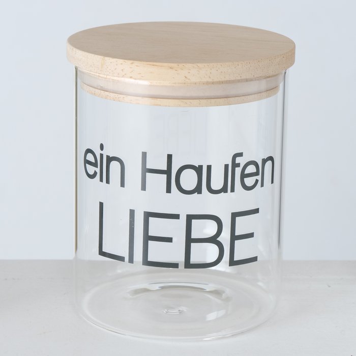 Vorratsglas mit Spruch für Müsli oder Badezusätze